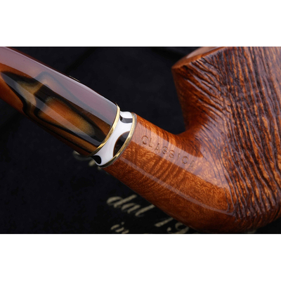 Курительная трубка Mastro de Paja Pettinata Classica с цветным кольцом, без фильтра M451-7 вид 4