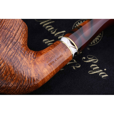 Курительная трубка Mastro de Paja Pettinata Classica с цветным кольцом, без фильтра M451-7 вид 5