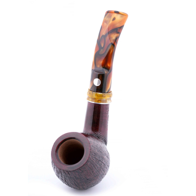 Курительная трубка Mastro de Paja Pettinata Classica с цветным кольцом, без фильтра M451-8 вид 5