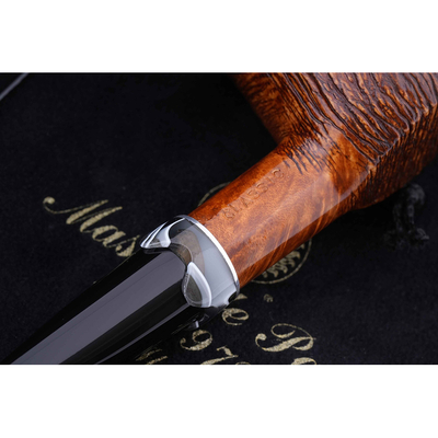 Курительная трубка Mastro de Paja Pettinata Classica с цветным кольцом, без фильтра M451-9 вид 2