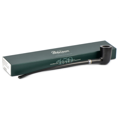 Курительная трубка Peterson Churchwarden Ebony D17 Silver, без фильтра вид 3