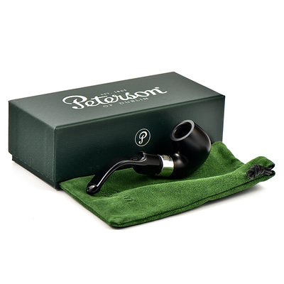 Курительная трубка Peterson De Luxe System Ebony 12.5 P_Lip, 9 мм вид 7