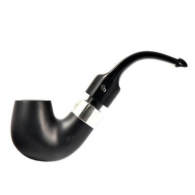 Курительная трубка Peterson De Luxe System Ebony 12.5 P_Lip, без фильтра вид 1