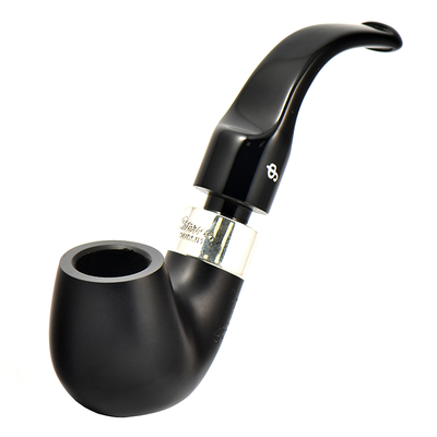 Курительная трубка Peterson De Luxe System Ebony 12.5 P_Lip, без фильтра вид 5