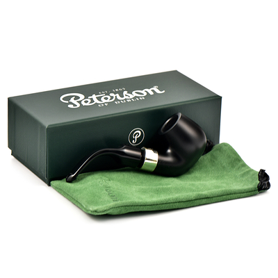 Курительная трубка Peterson De Luxe System Ebony 20s P-Lip, 9 мм вид 7