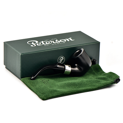 Курительная трубка Peterson De Luxe System Ebony 8s P-Lip, 9 мм вид 7
