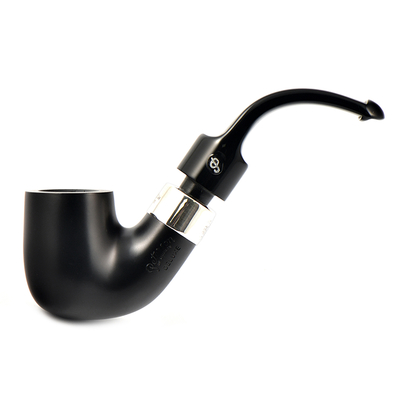 Курительная трубка Peterson De Luxe System Ebony 8s P-Lip, без фильтра вид 1