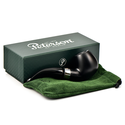 Курительная трубка Peterson De Luxe System Ebony B42 P-Lip, без фильтра вид 7