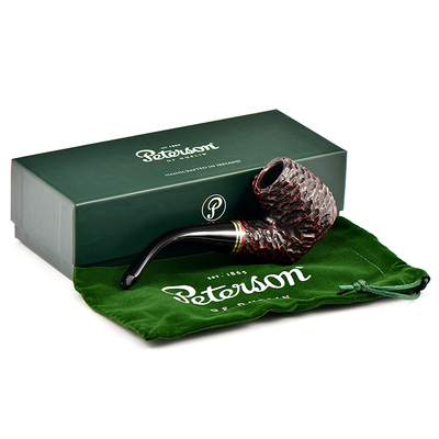 Курительная трубка Peterson Emerald Rustic 304 P-Lip, 9 мм вид 7