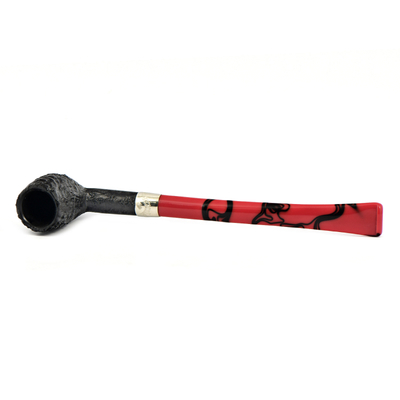 Курительная трубка Peterson Halloween 2024 Dracula SandBlast Bent Billiard, без фильтра вид 2