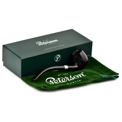 Курительная трубка Peterson Junior Heritage - Silver Mounted Bent Billiard, без фильтра вид 7