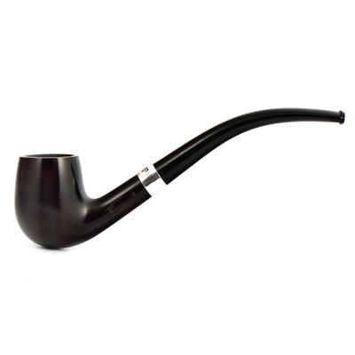 Курительная трубка Peterson Junior Heritage - Silver Mounted Bent Billiard, без фильтра вид 1