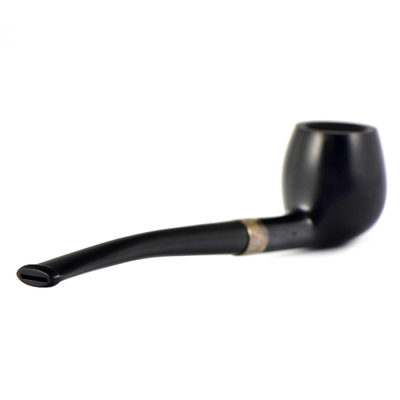 Курительная трубка Peterson Junior Ebony - Canted Apple Silver Mounted, без фильтра вид 6