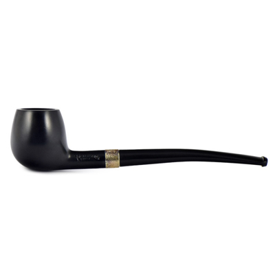 Курительная трубка Peterson Junior Ebony - Canted Apple Silver Mounted, без фильтра вид 1