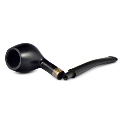 Курительная трубка Peterson Junior Ebony - Canted Apple Silver Mounted, без фильтра вид 4