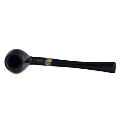 Курительная трубка Peterson Junior Ebony - Canted Apple Silver Mounted, без фильтра вид 3