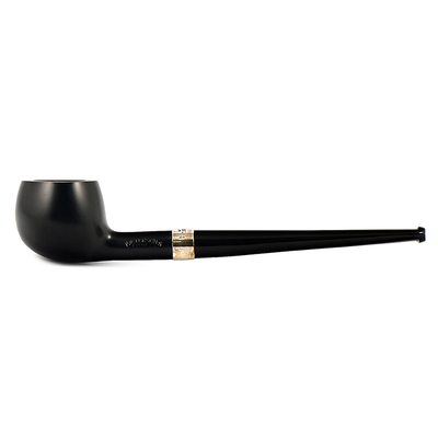 Курительная трубка Peterson Junior Ebony - Silver Mounted - Straight Apple, без фильтра вид 1