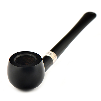 Курительная трубка Peterson Junior Ebony - Silver Mounted - Straight Apple, без фильтра вид 3