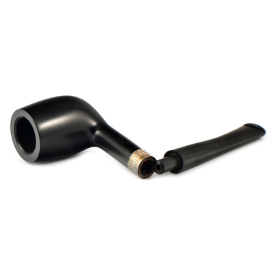 Курительная трубка Peterson Junior Ebony - Silver Mounted Straight Billiard, без фильтра вид 6