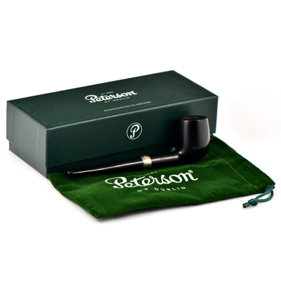 Курительная трубка Peterson Junior Ebony - Silver Mounted Straight Billiard, без фильтра вид 7