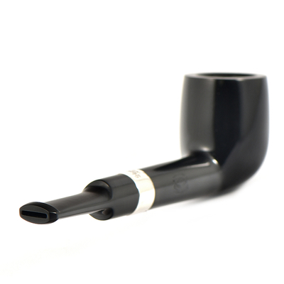 Курительная трубка Peterson Junior Ebony - Silver Mounted Straight Lovat, без фильтра вид 6
