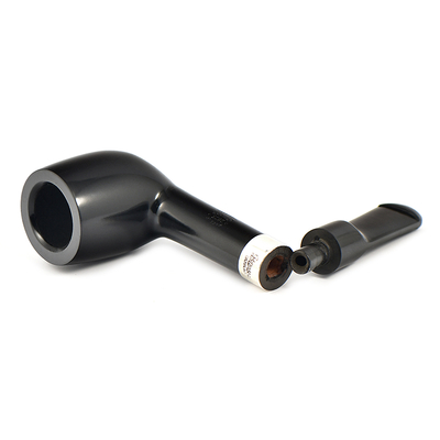 Курительная трубка Peterson Junior Ebony - Silver Mounted Straight Lovat, без фильтра вид 5