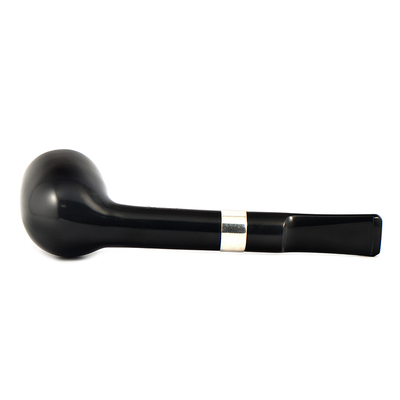 Курительная трубка Peterson Junior Ebony - Silver Mounted Straight Lovat, без фильтра вид 3