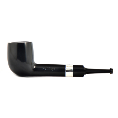Курительная трубка Peterson Junior Ebony - Silver Mounted Straight Lovat, без фильтра вид 1