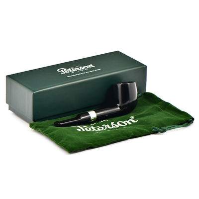 Курительная трубка Peterson Junior Ebony - Silver Mounted Straight Lovat, без фильтра вид 7