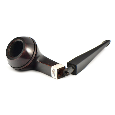 Курительная трубка Peterson Junior Heritage - Silver Mounted Straight Buldog, без фильтра вид 4