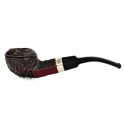 Курительная трубка Peterson Junior - Rustic - Nickel Mounted Bent Buldog, без фильтра вид 1