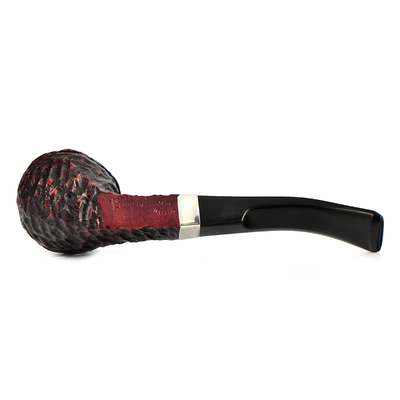 Курительная трубка Peterson Junior - Rustic - Nickel Mounted Bent Buldog, без фильтра вид 5