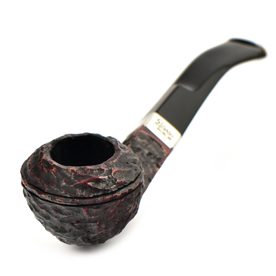 Курительная трубка Peterson Junior - Rustic - Nickel Mounted Bent Buldog, без фильтра вид 2