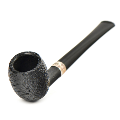 Курительная трубка Peterson Junior SandBlast - Silver Mounted Belge, без фильтра вид 6