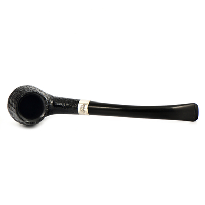 Курительная трубка Peterson Junior SandBlast - Silver Mounted Bent Billard, без фильтра вид 5