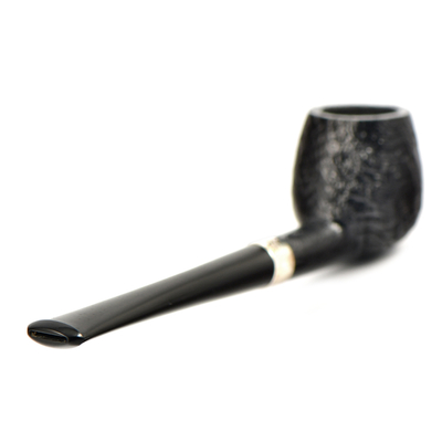 Курительная трубка Peterson Junior SandBlast - Silver Mounted Canted Apple, без фильтра вид 5