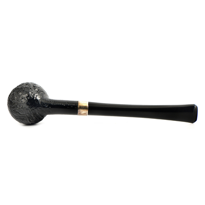 Курительная трубка Peterson Junior SandBlast - Silver Mounted Canted Apple, без фильтра вид 4