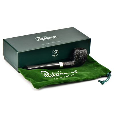 Курительная трубка Peterson Junior SandBlast - Silver Mounted Pear, без фильтра вид 7