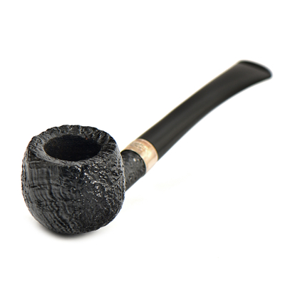 Курительная трубка Peterson Junior SandBlast - Silver Mounted Prince, без фильтра вид 3