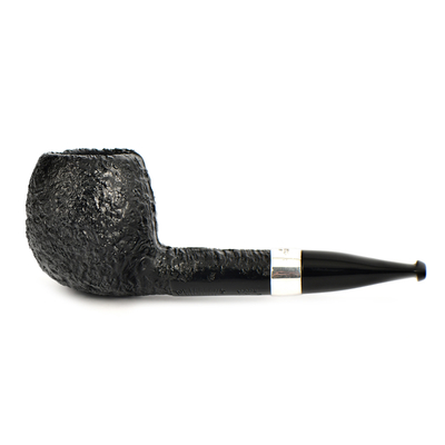 Курительная трубка Peterson - Junior - SandBlast - Silver Mounted - Short Apple, без фильтра вид 1