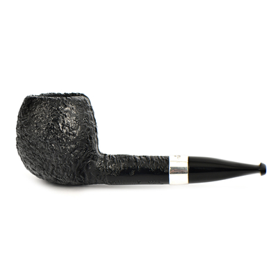 Курительная трубка Peterson Junior SandBlast - Silver Mounted Short Apple, без фильтра вид 1