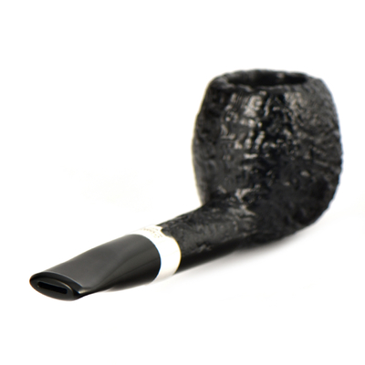 Курительная трубка Peterson - Junior - SandBlast - Silver Mounted - Short Apple, без фильтра вид 2