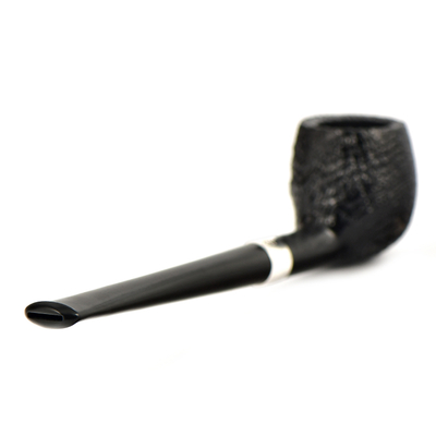 Курительная трубка Peterson - Junior - SandBlast - Silver Mounted - Straight Apple, без фильтра вид 6