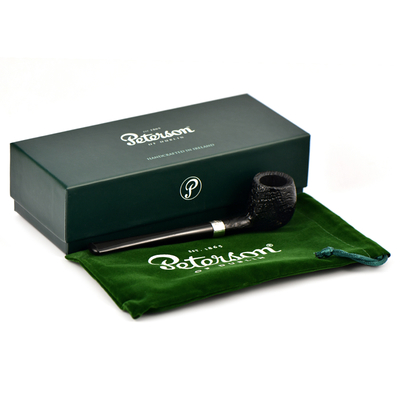 Курительная трубка Peterson Junior SandBlast - Silver Mounted Straight Apple, без фильтра вид 7