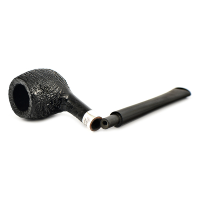 Курительная трубка Peterson Junior SandBlast - Silver Mounted Straight Apple, без фильтра вид 3