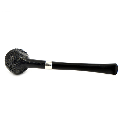 Курительная трубка Peterson - Junior - SandBlast - Silver Mounted - Straight Apple, без фильтра вид 5