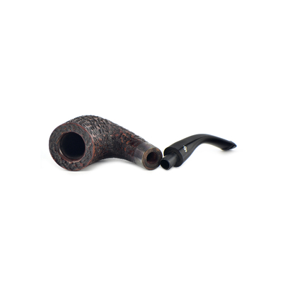 Курительная трубка Peterson Sherlock Holmes Sandblast Rathbone P-Lip 9 мм вид 6