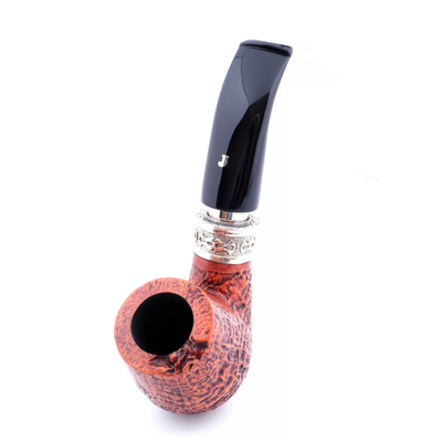 Курительная трубка SER JACOPO S2 Blast Silver, 9 мм S233-3 вид 4