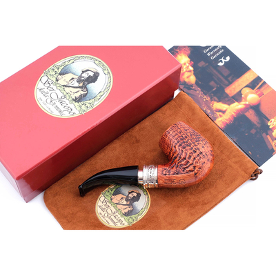 Курительная трубка SER JACOPO S2 Blast Silver, 9 мм S233-3 вид 5