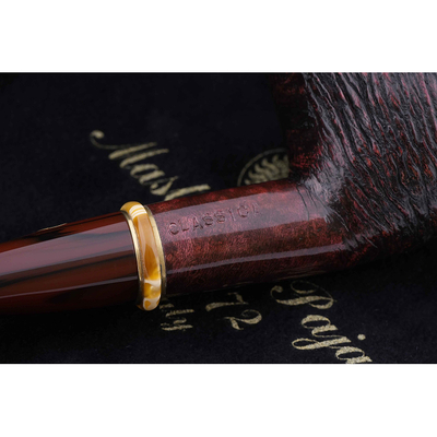 Курительная трубка Mastro de Paja Pettinata Classica с цветным кольцом, без фильтра M451-3 вид 4